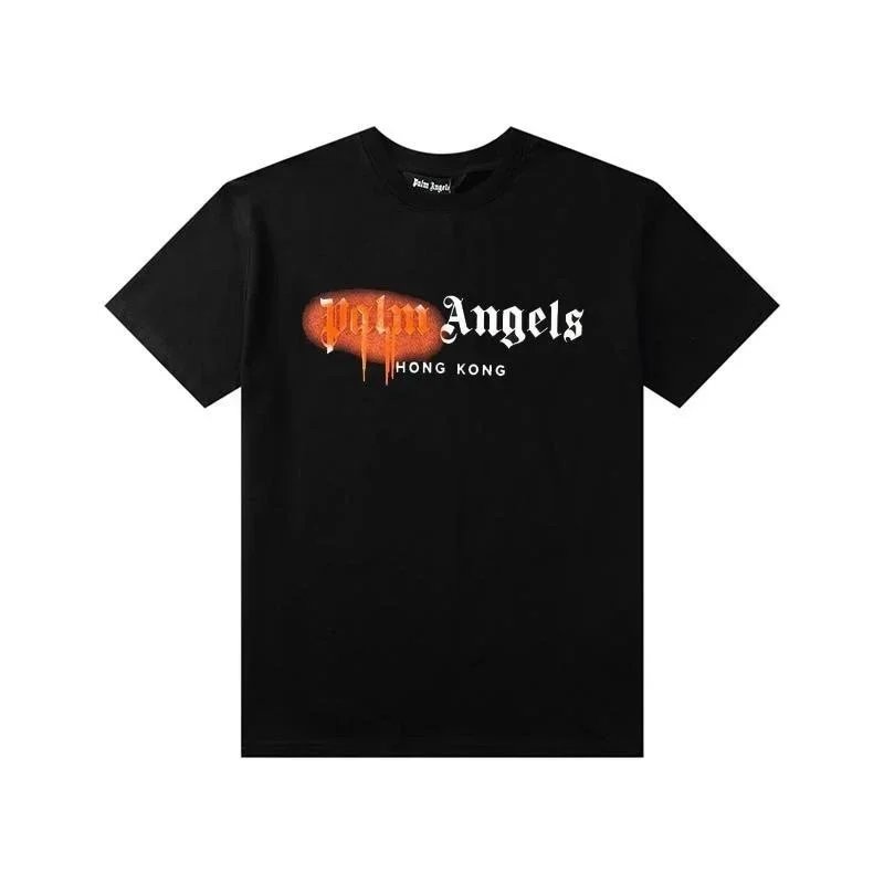 Palm Angels T-Shirts Dripping Heart Logo Print — 19
