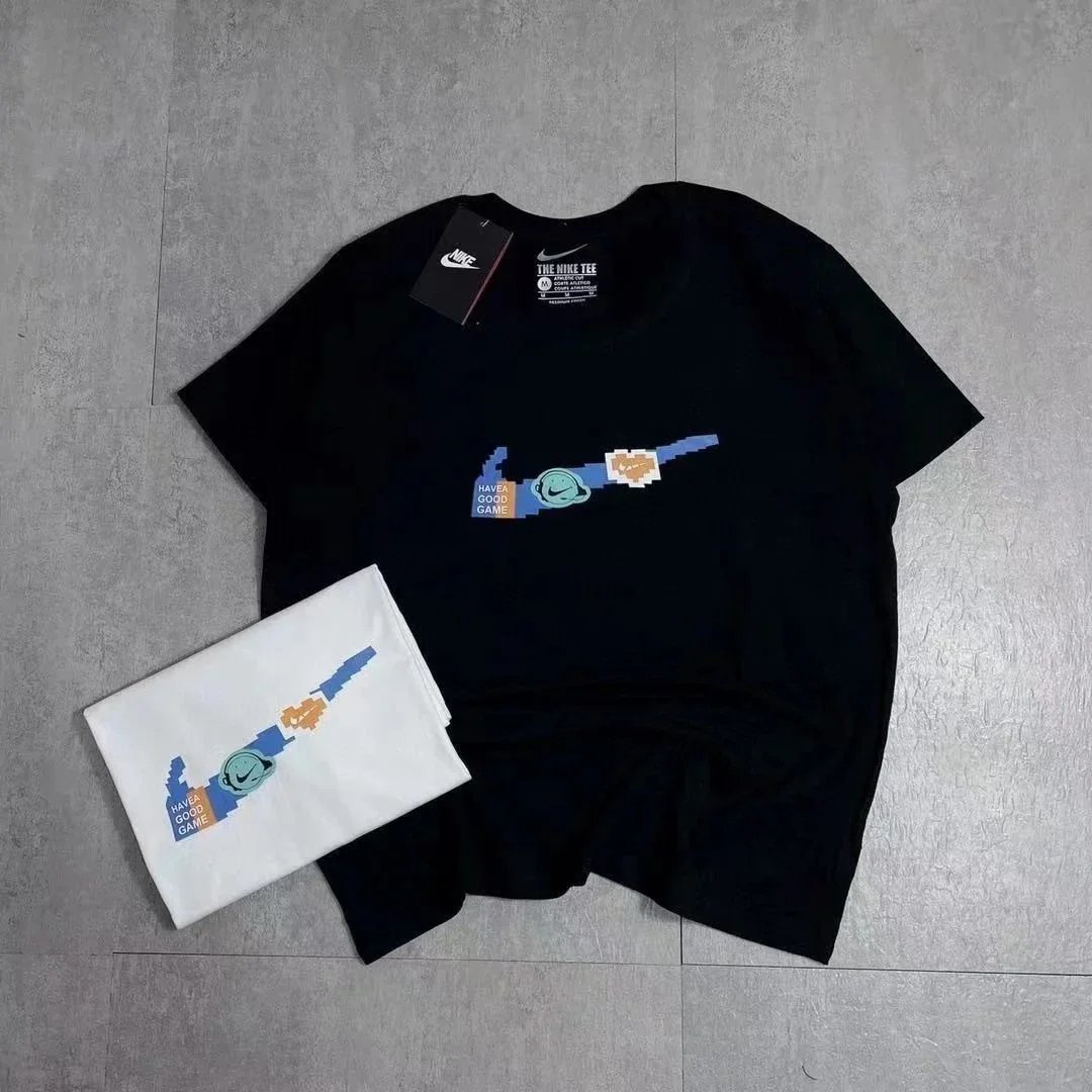 Fendi T-Shirts Short-Sleeve Crewneck Logo Print — 38