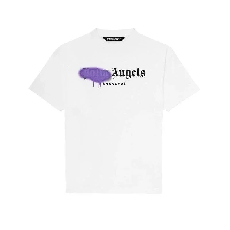 Palm Angels T-Shirts Dripping Heart Logo Print — 25