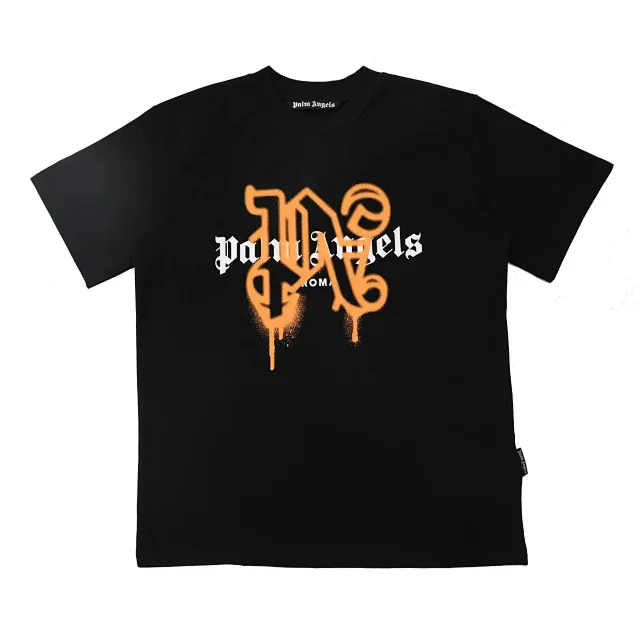 Palm Angels T-Shirts Dripping Heart Logo Print product detail image 7