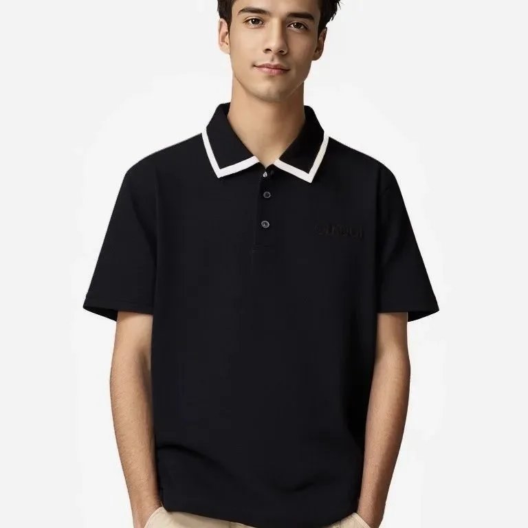 Gucci Shirts Short-Sleeve Polo Shirt with Web Stripe Shoulder Trim image 13