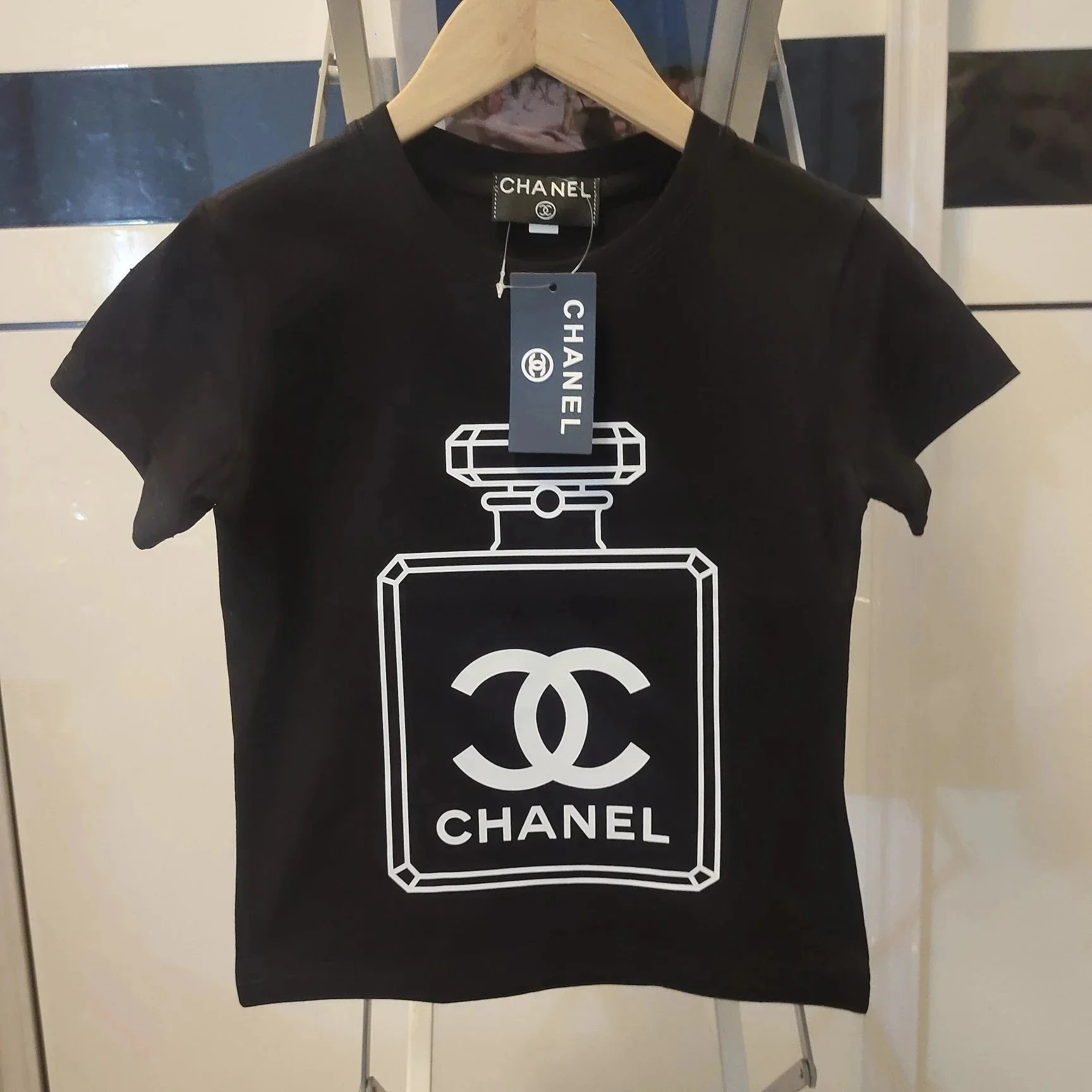Fendi T-Shirts Short-Sleeve Crewneck Logo Print — 16