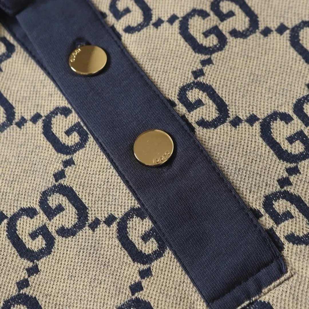 Gucci Shirts Short-Sleeve Polo Shirt with Web Stripe Shoulder Trim image 11