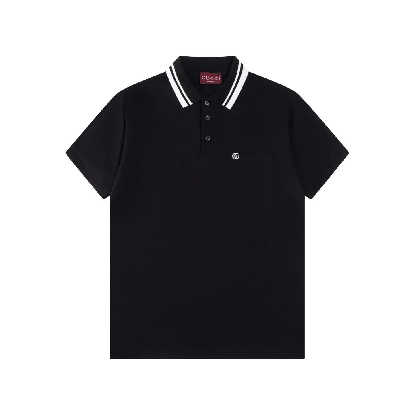 Gucci Shirts Short-Sleeve Polo Shirt with Web Stripe Shoulder Trim image 7