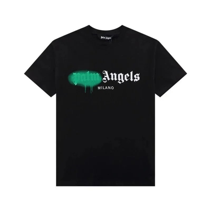 Palm Angels T-Shirts Dripping Heart Logo Print — 17