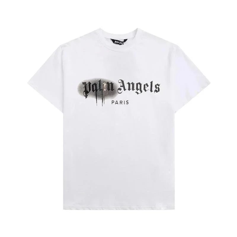 Palm Angels T-Shirts Dripping Heart Logo Print — 24