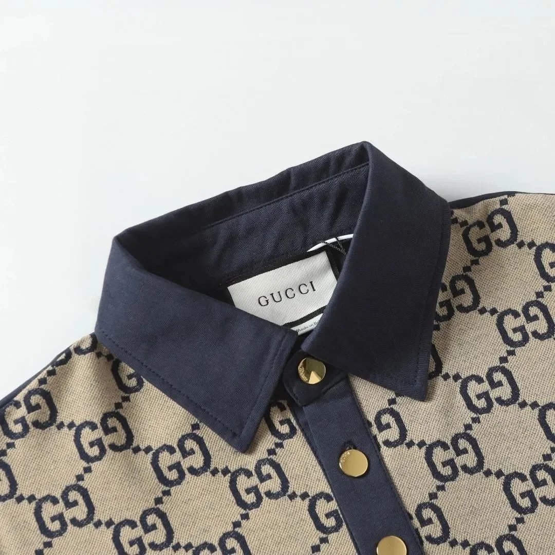 Gucci Shirts Short-Sleeve Polo Shirt with Web Stripe Shoulder Trim image 9