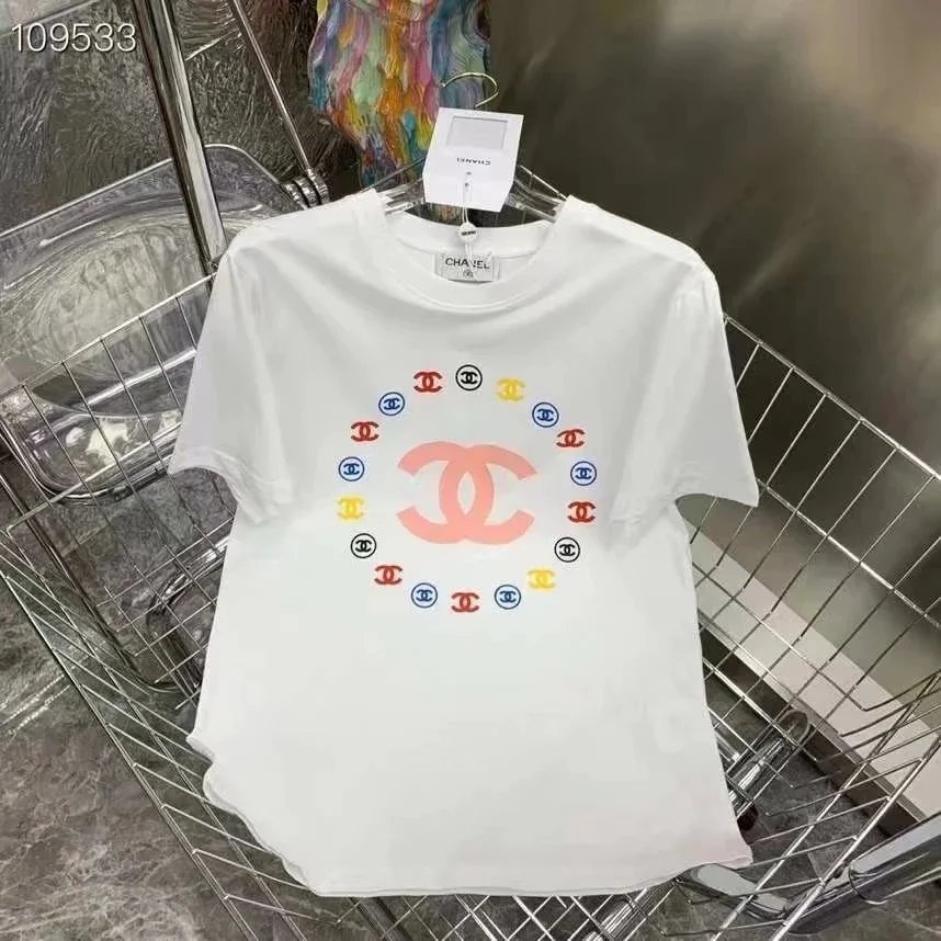 Chanel T-Shirts Logo Graphic Short-Sleeve T-Shirt — 22