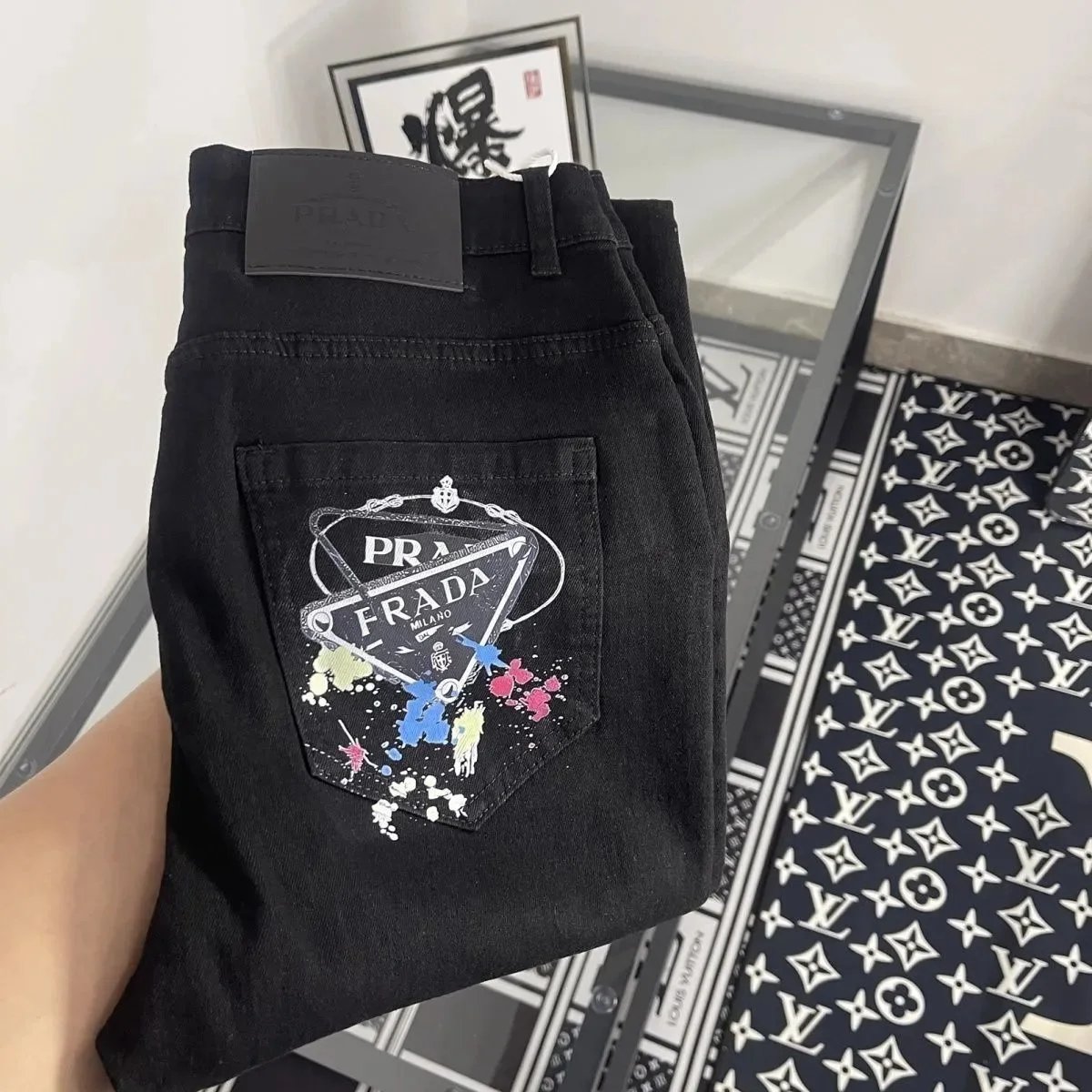 Dior Jeans Graphic Embroidered — 30