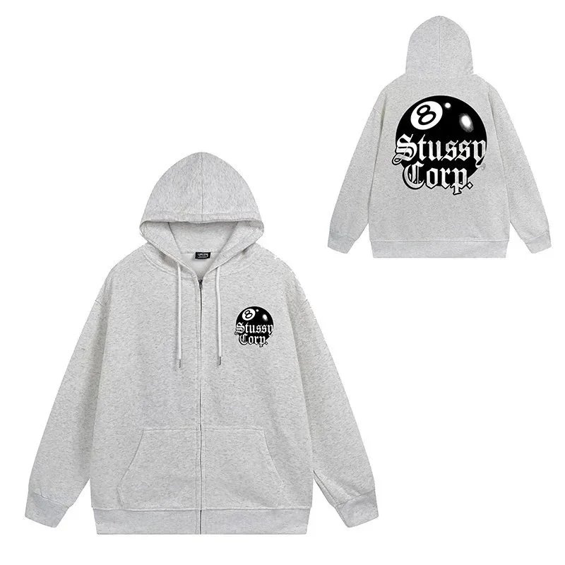 stussy Zippered Hoodie（color 40） - 40/40