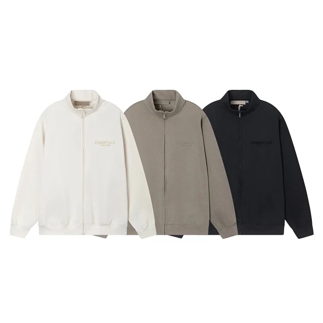 Fear of God Hoodies & Sweatshirts Essentials Logo Full-Zip Stand-Collar Sweatshirt product detail image 1