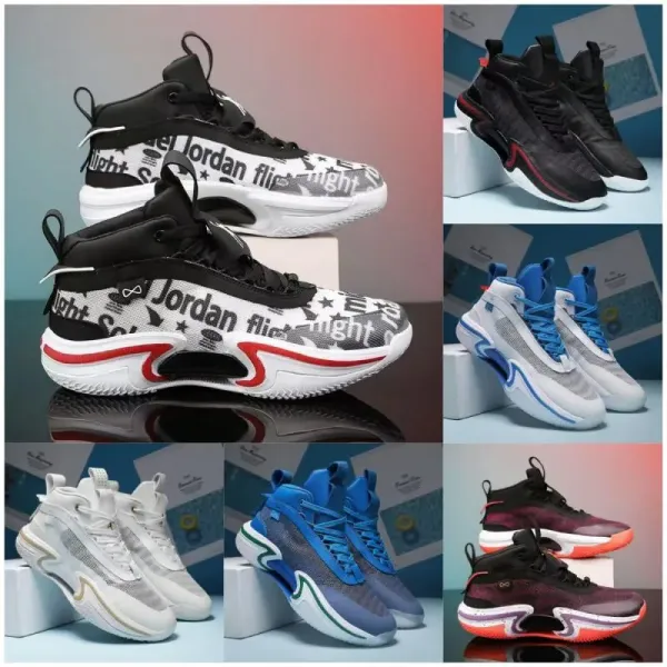 Design Basketball Sneakers Multicolor Blue Neon Green Basketball Shoes - 3