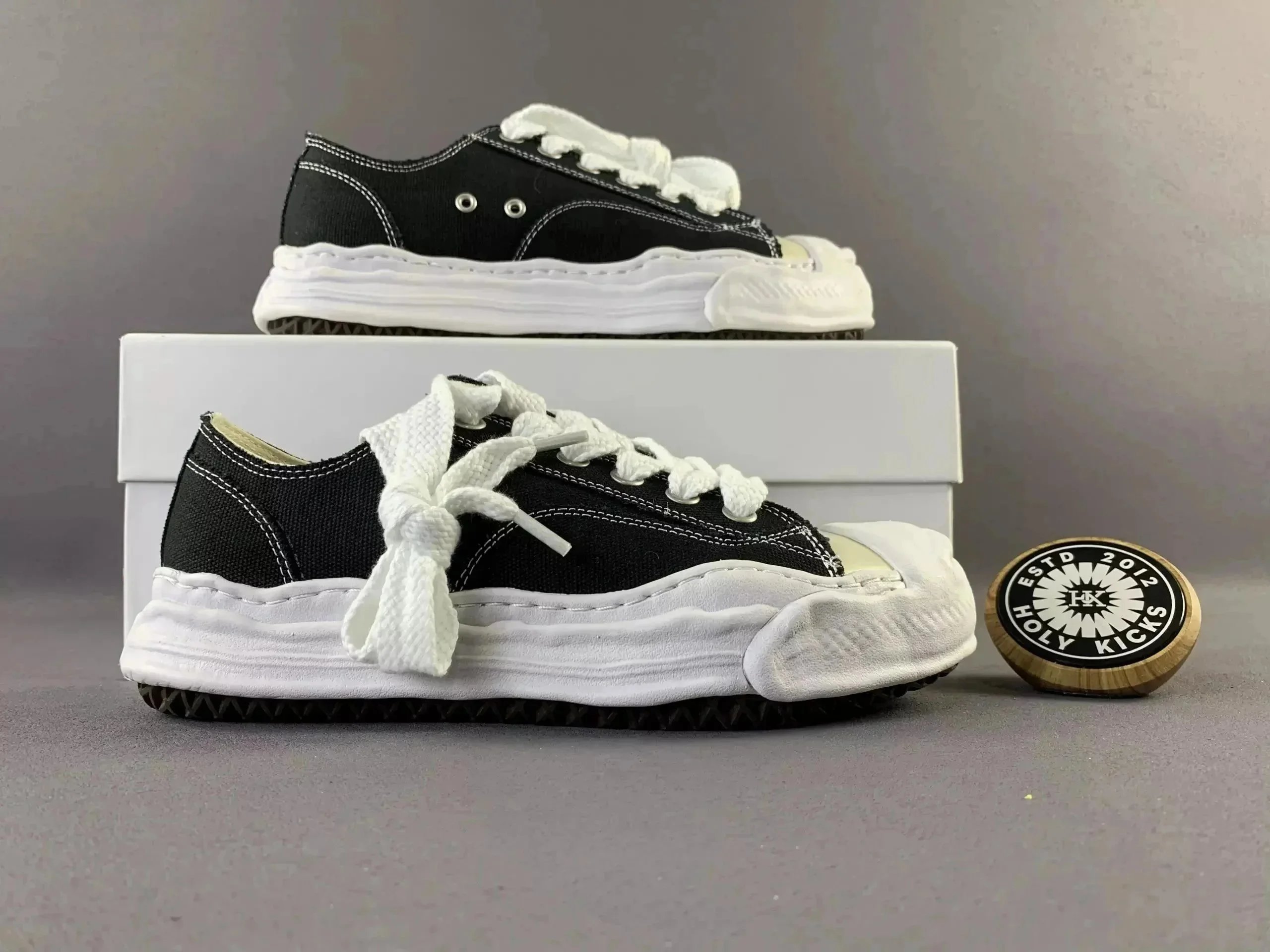 MMY Deconstructed Chuck Taylor Low Black Canvas Sneakers - 2