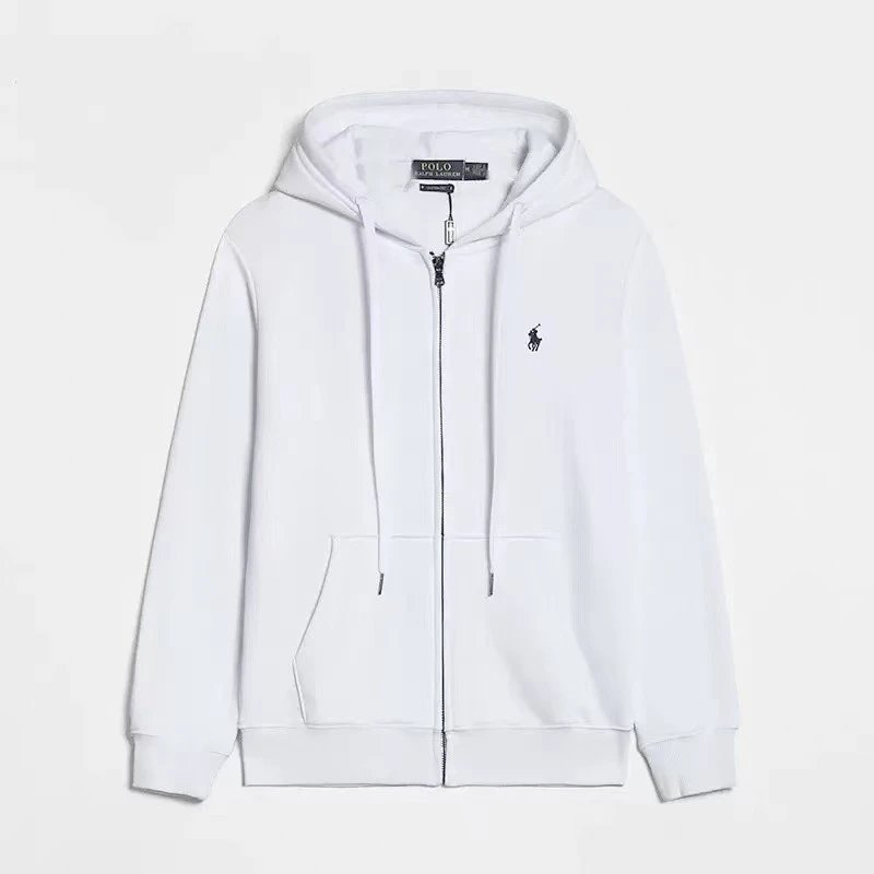 Zip-Up White Cyan Label