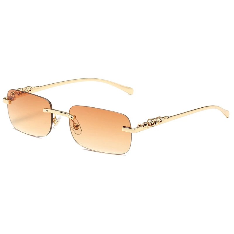 Gold Frame Double Brown Lens