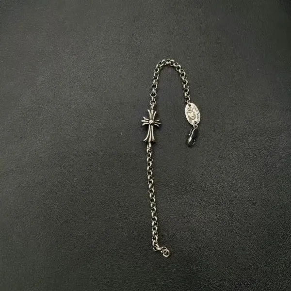 Chrome Hearts Cross Pendant Silver Chain Bracelet - 1