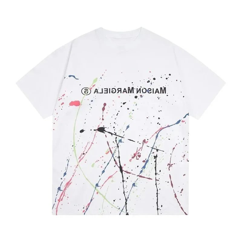 Maison Margiela White Splatter Print T-Shirt