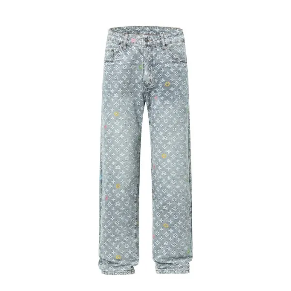 Louis Vuitton Monogram Denim Jeans Light Blue - 1