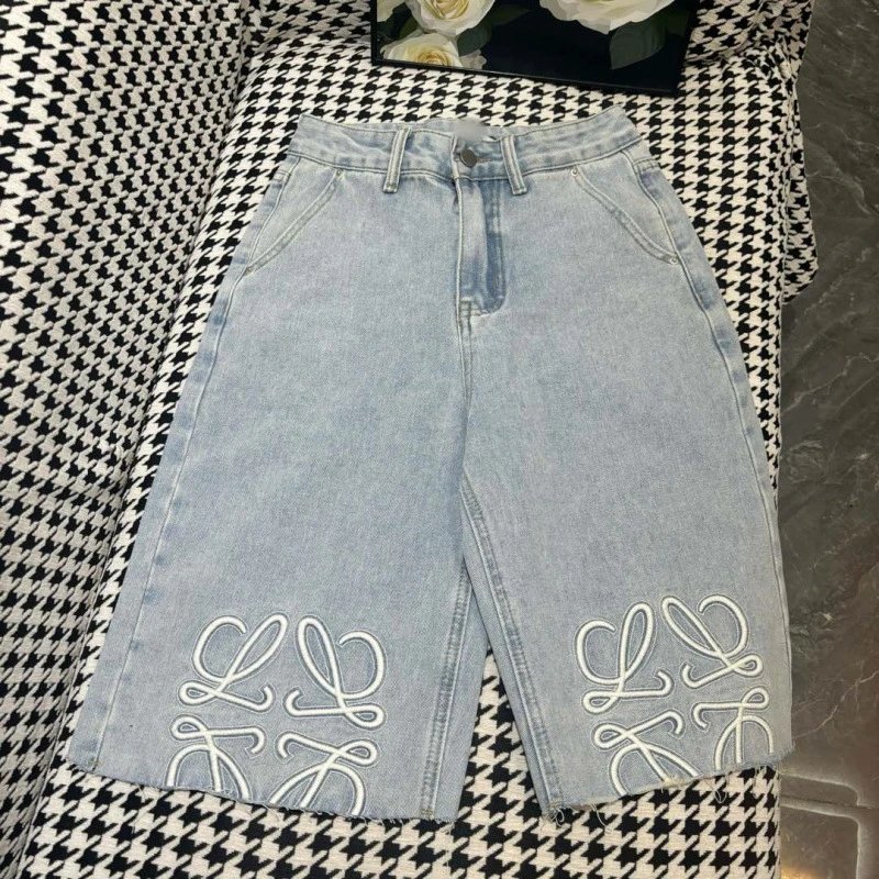Loewe Light Blue Denim Shorts