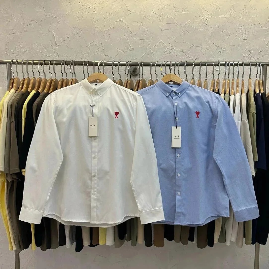 Ami White Long Sleeve Shirt and Ami Blue Long Sleeve Shirt
