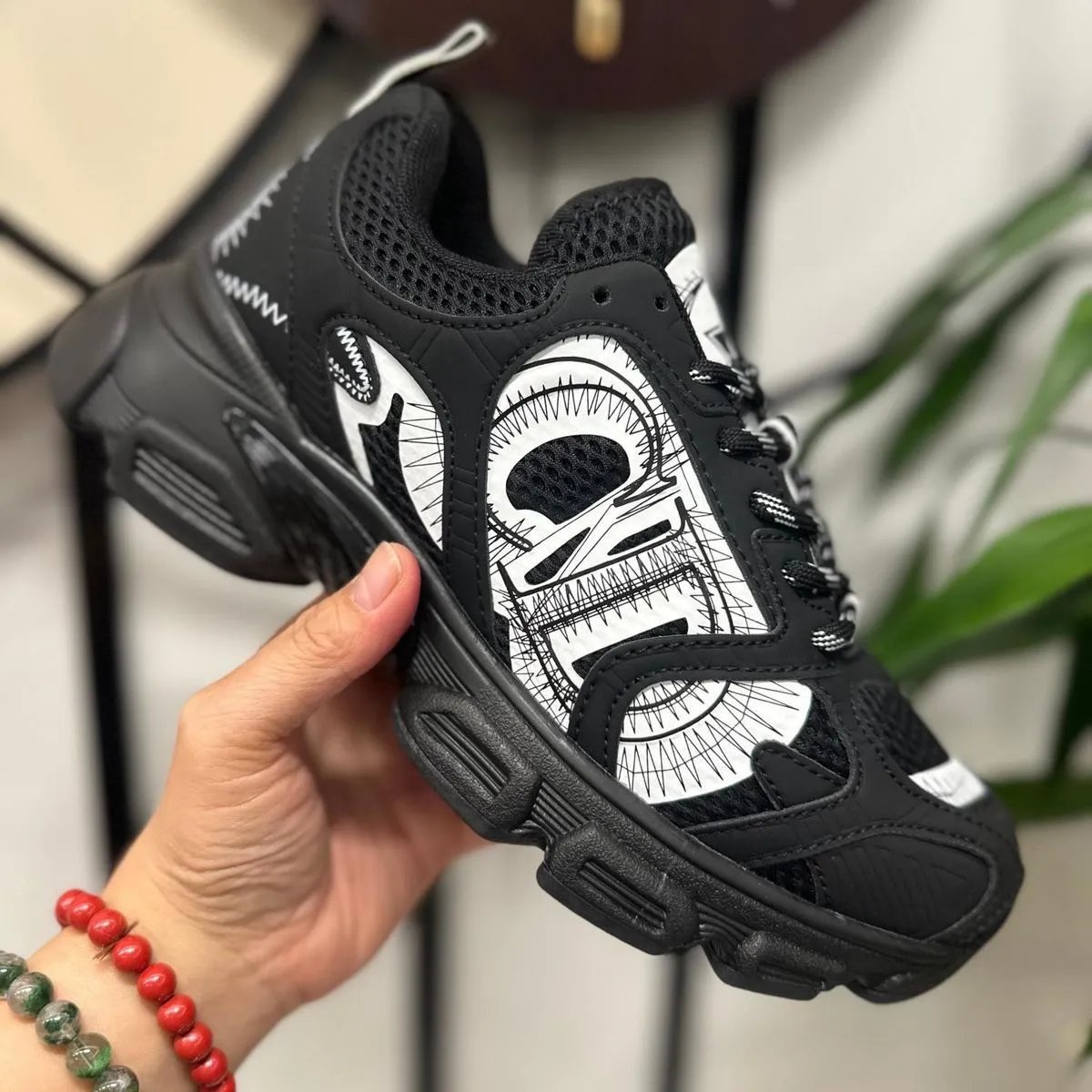 Philipp Plein Skull Print Chunky Sneakers Black - 1