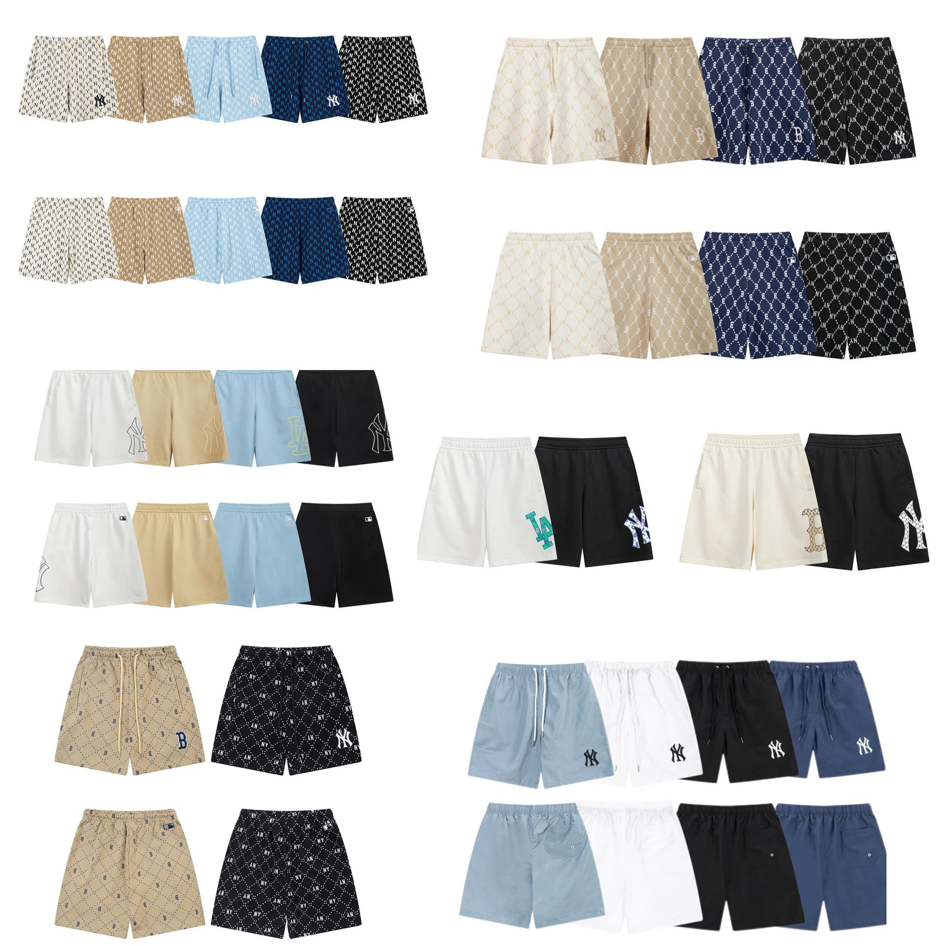 MLB Patterned Shorts in Various Colors