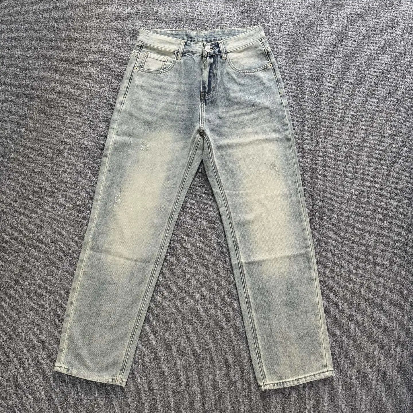 Carhartt WIP Washed Light Gray Denim Jeans - 9