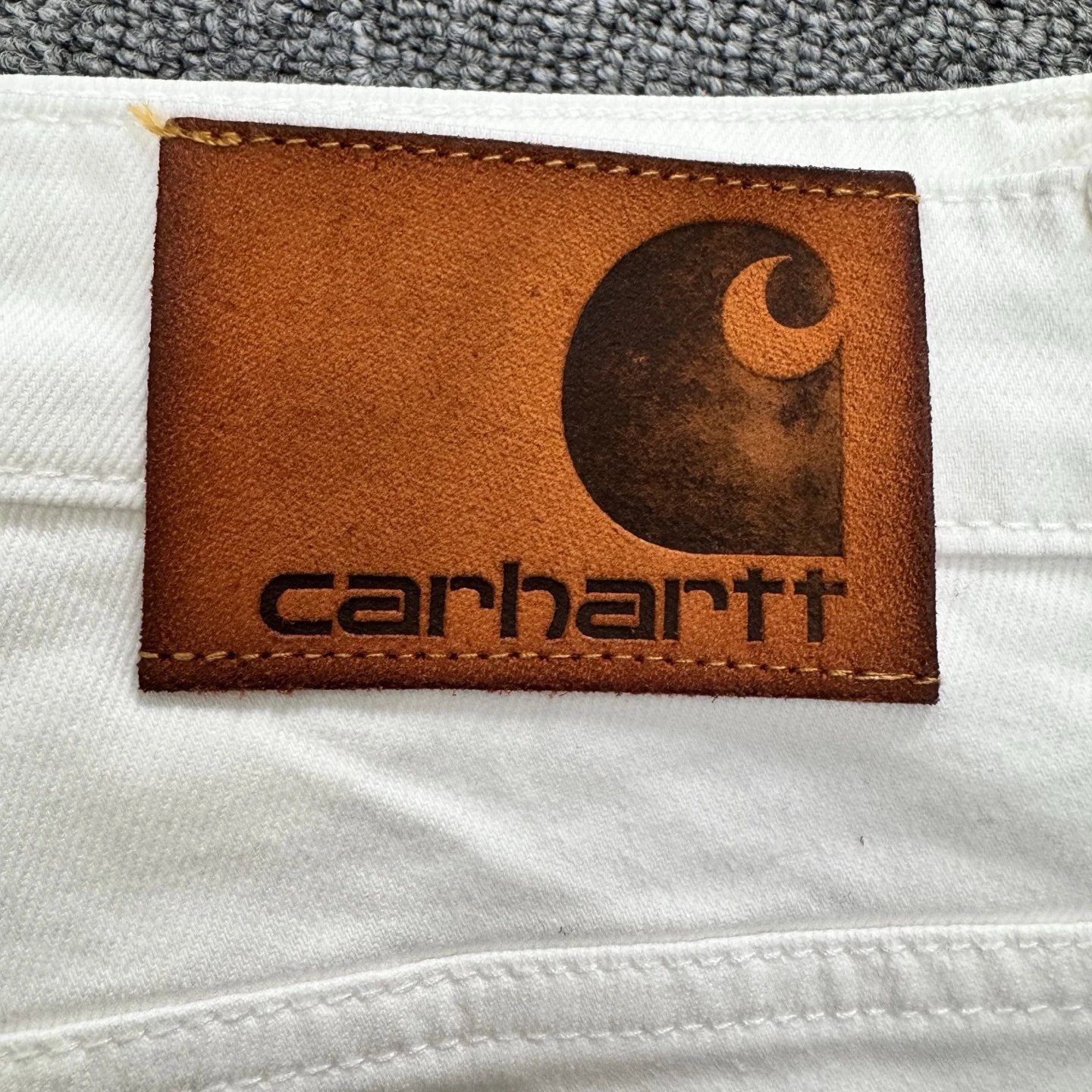 Carhartt WIP Washed Light Gray Denim Jeans - 19