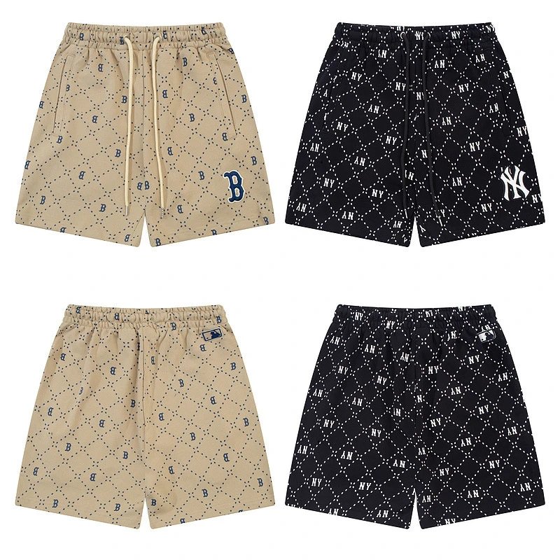 MLB Beige and Black Patterned Shorts