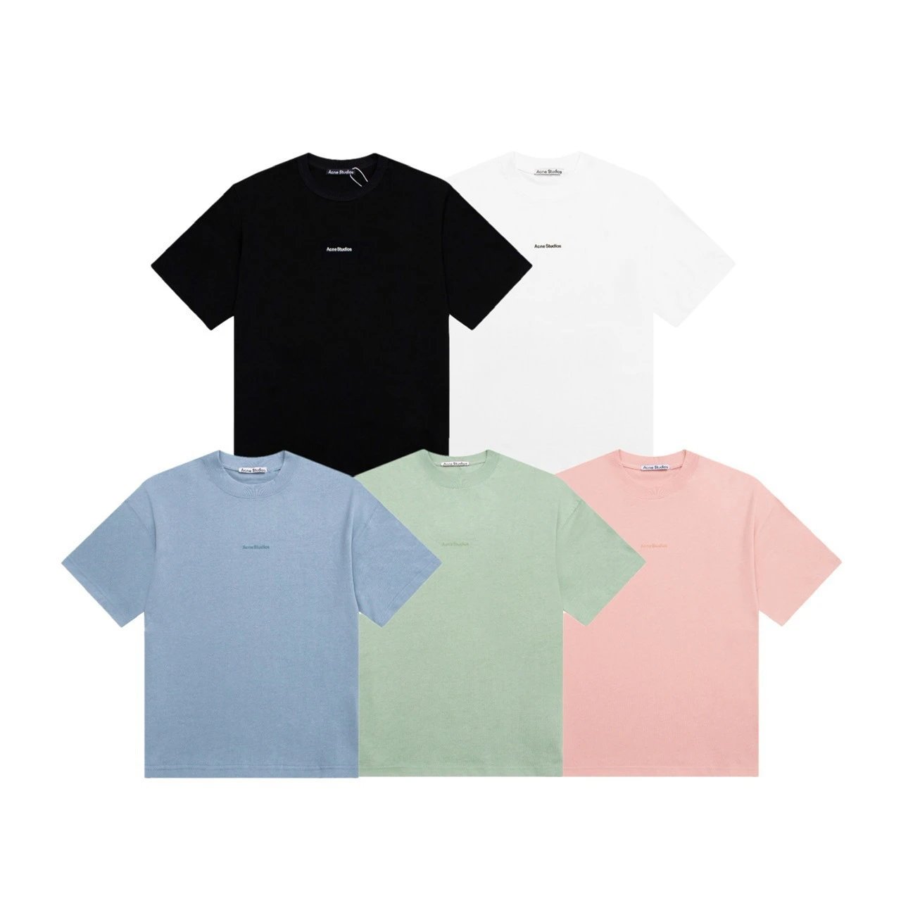 Acne Studios Black, White, Blue, Green, Pink T-Shirts