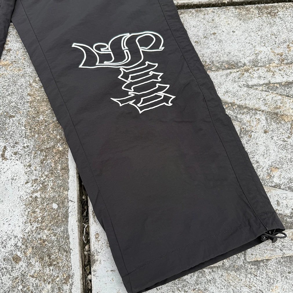 Supreme Gothic Logo Windbreaker Pants Black - 13