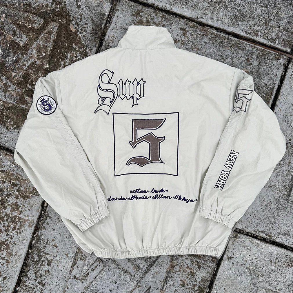 Supreme Gothic Logo Windbreaker Pants Black - 7