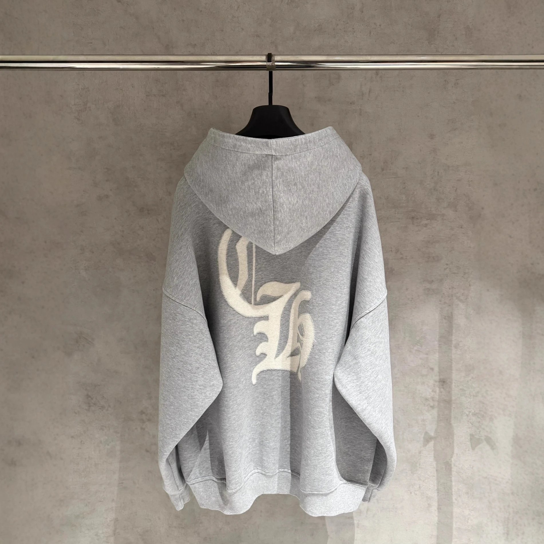 Chrome Hearts Cross Embroidered White Oversized Hoodie