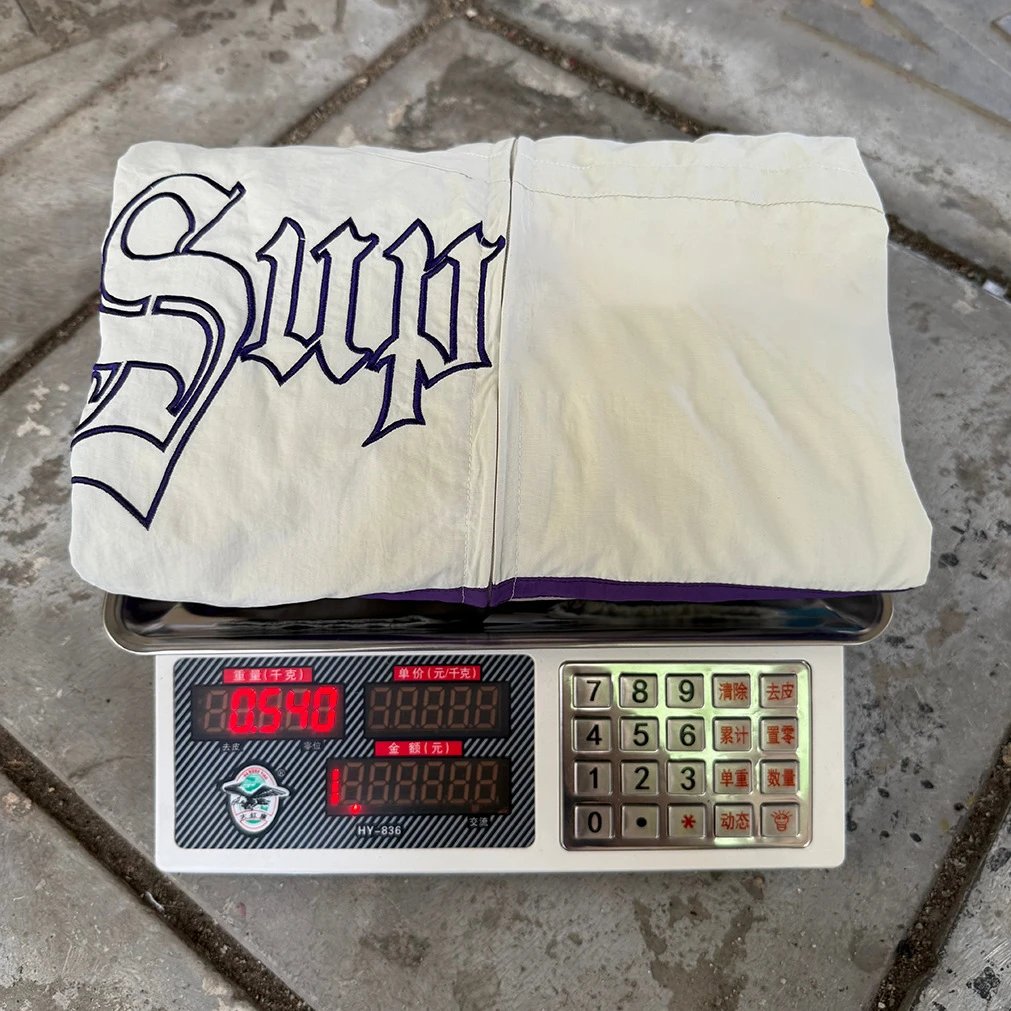 Supreme Gothic Logo Windbreaker Pants Black - 4