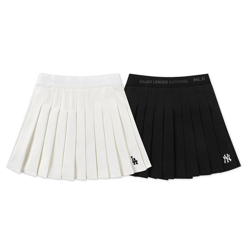 MLB White and Black Pleated Skirts