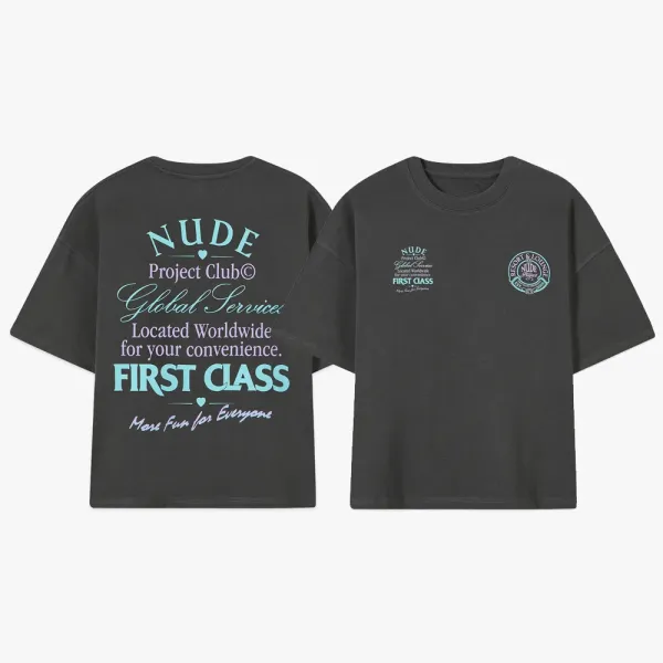 NUDE Project Club Global Service First Class Oversized T-Shirt - 1