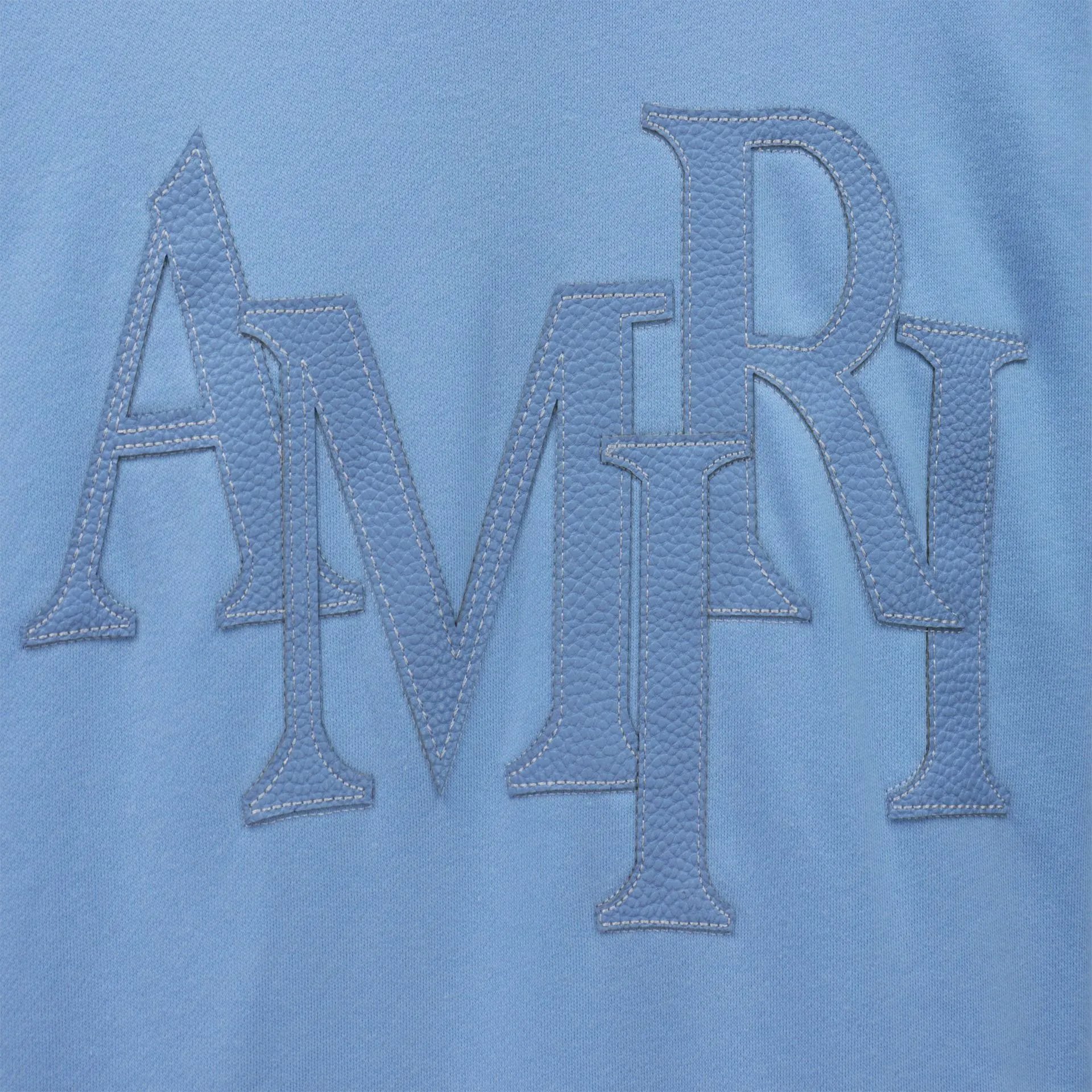 Amiri Logo Embroidered Hoodie Navy - 15