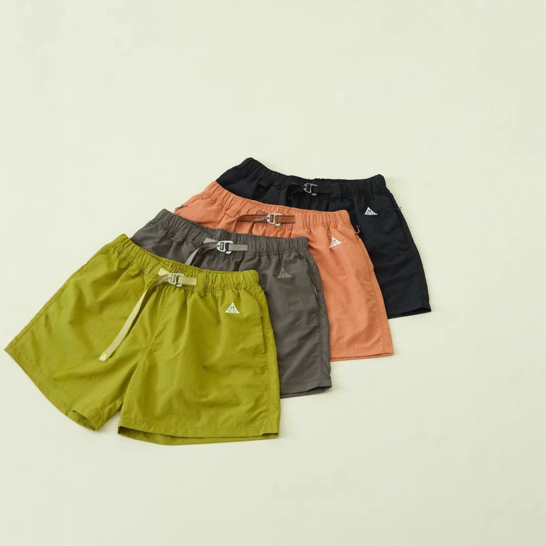 ACG Olive Green Elastic Waist Shorts