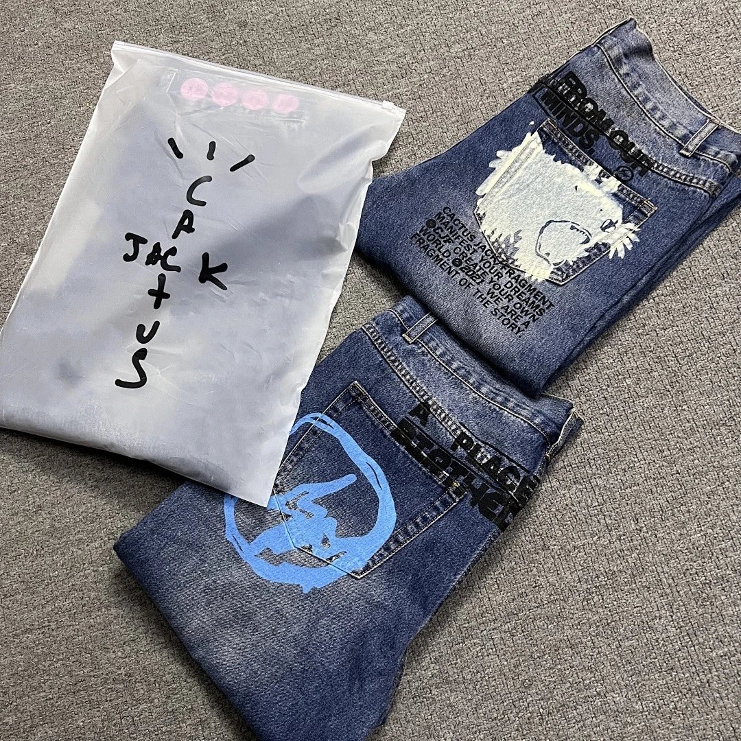 Cactus Jack Fragment Blue Denim Jeans