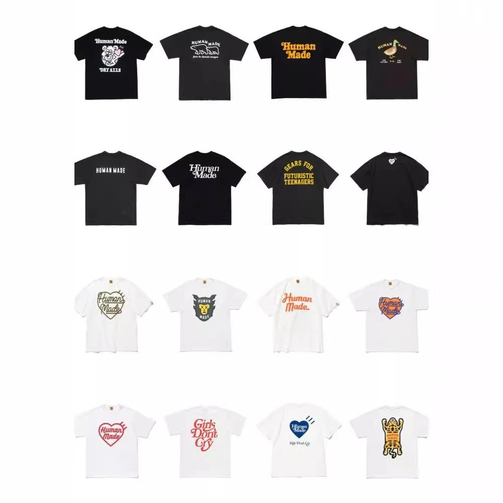 Human Made Black and White T-Shirts