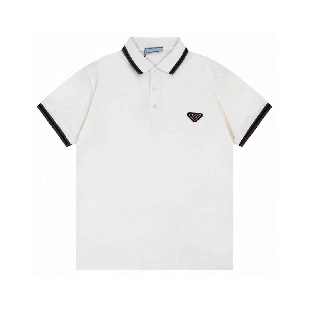Prada White Short Sleeve Polo
