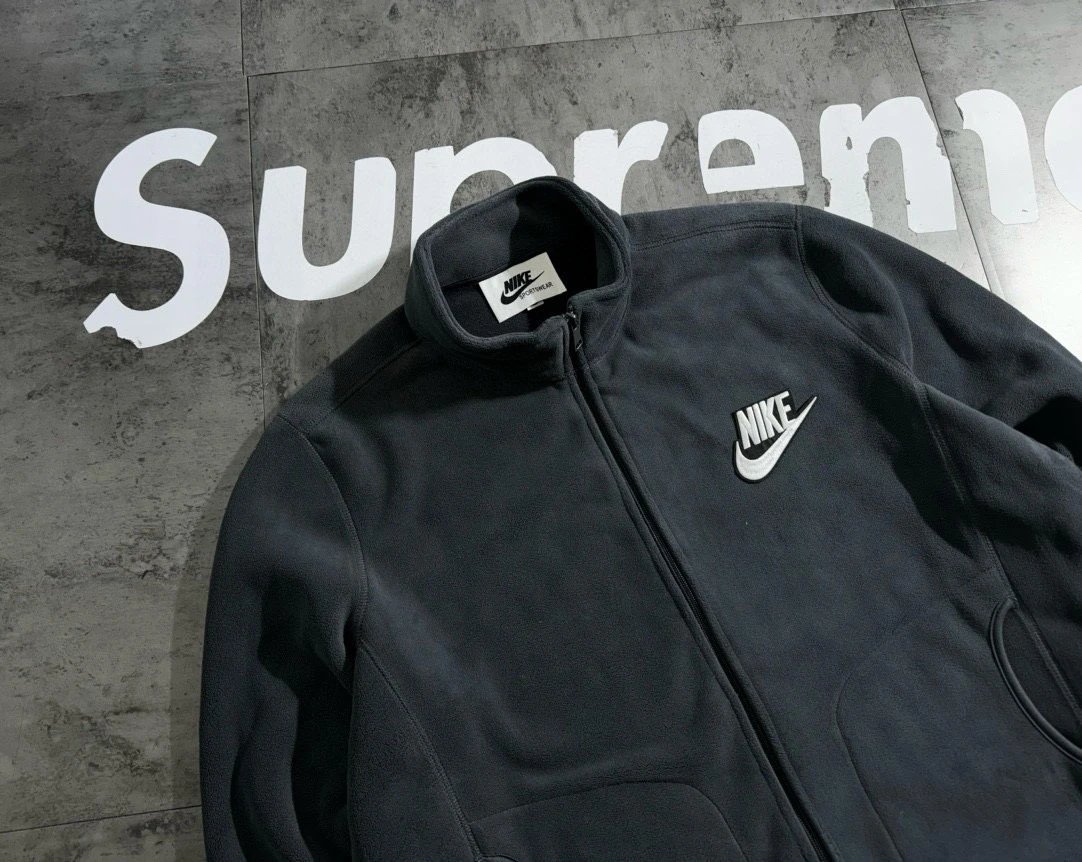 Nike Sportswear Fleece Full-Zip Jacket Dark Gray Outerwear - 9