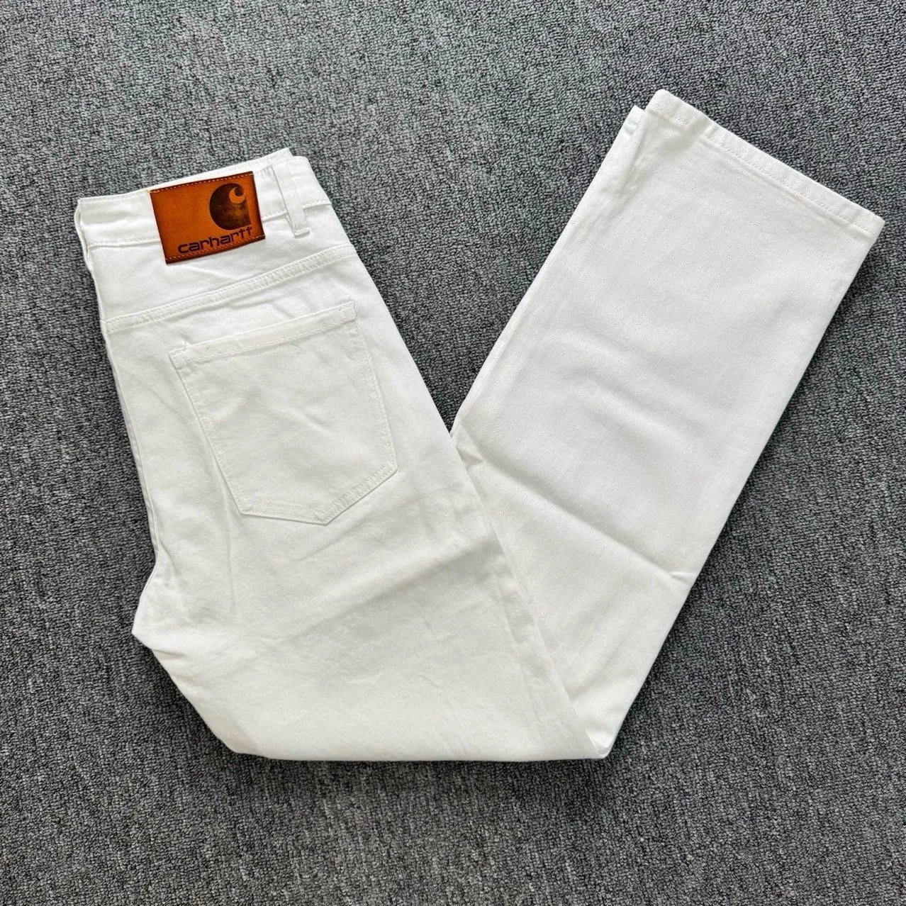 Carhartt WIP Washed Light Gray Denim Jeans - 18