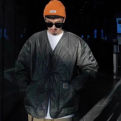 Carhartt Black V-Neck Puffer Jacket