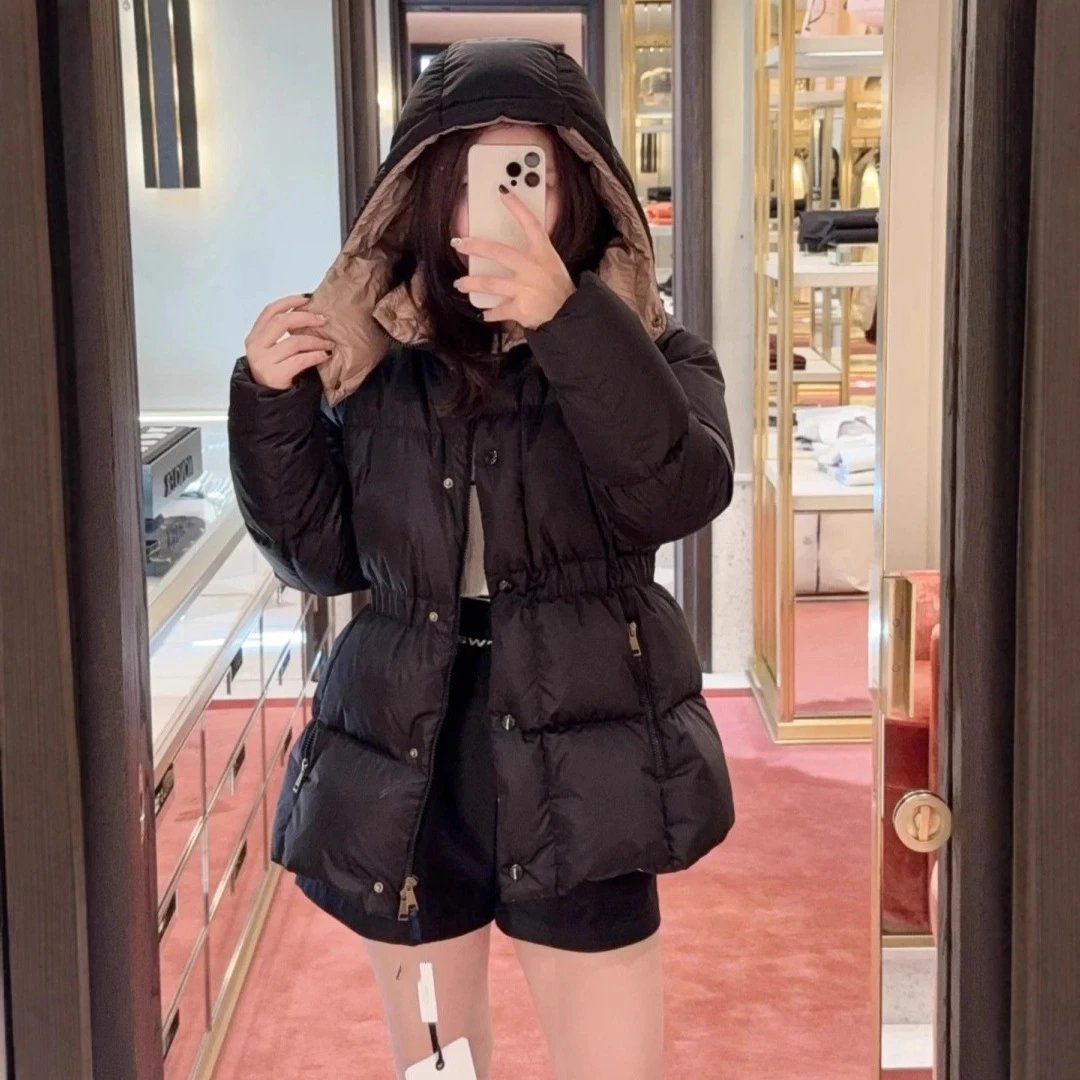 Black Hooded Puffer Jacket