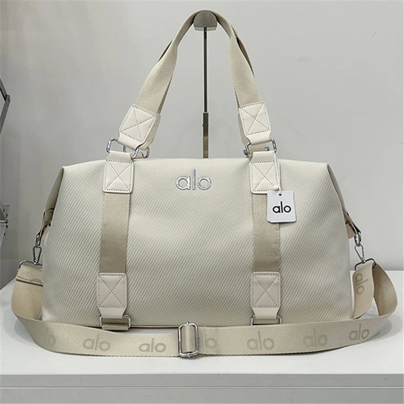 Alo Beige Travel Duffle Bag