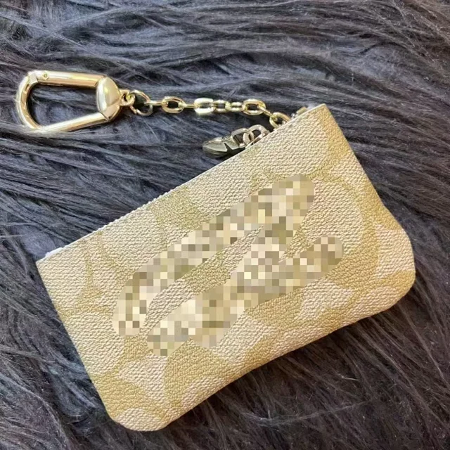 Dior Wallets & Card Holders Oblique-print mini zip coin purse with keychain clasp product detail image 1