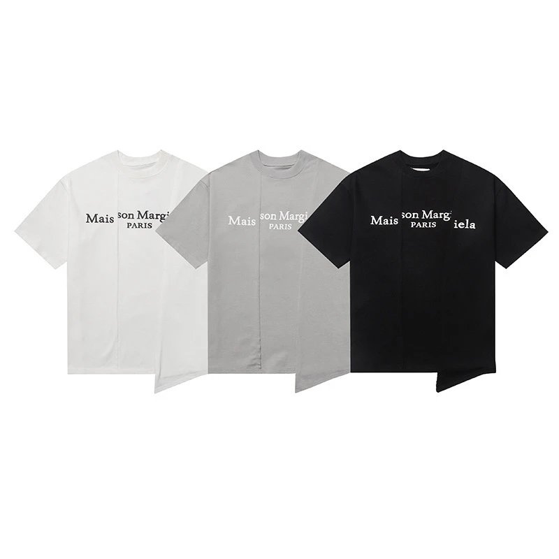 Maison Margiela Black/White/Grey Short Sleeve T-Shirt