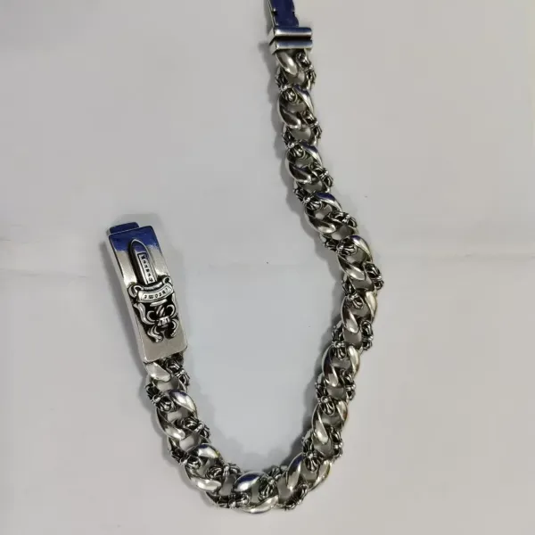 Chrome Hearts Classic Curb Chain Bracelet Silver - 1
