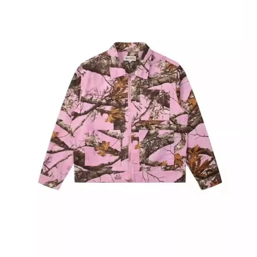 Pink Camouflage Zip-Up Jacket